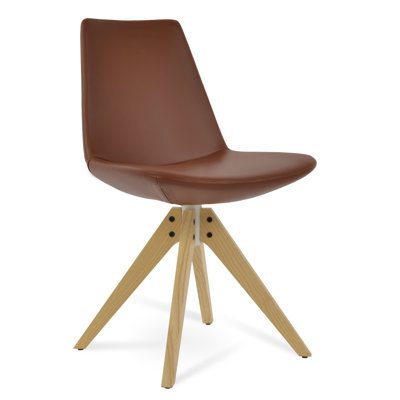 Chaise d'appoint pivotante Eiffel Pyramid en cannelle