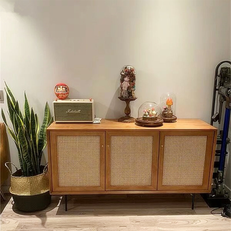 Armoire d'appoint Simple Rattan, Cerisier