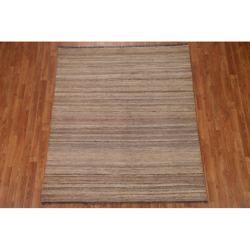 Tapis rayé kilim moderne 5 x 6