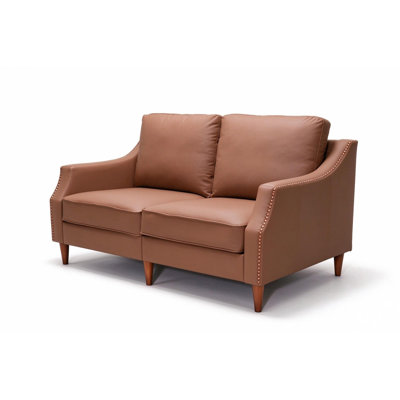 26'' Faux Leather Sofa