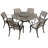 Cassano Ornate Mesh Lattice 7 Piece Dining Set