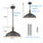Ayushi 1 - Light Black Dome Pendant