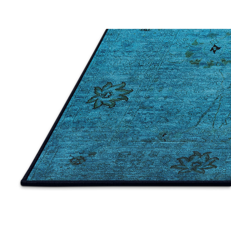 Tapis vert de style oriental, Rectangle 6 pi x 9 pi