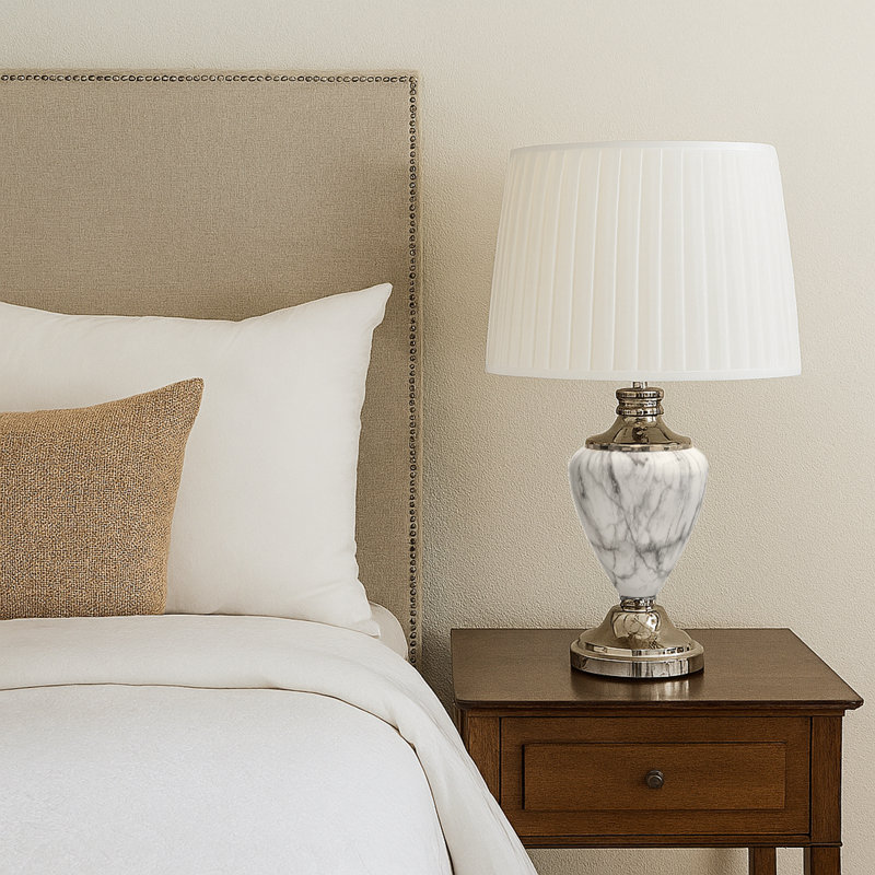 Waukomis 61cm Table Lamp, Silver