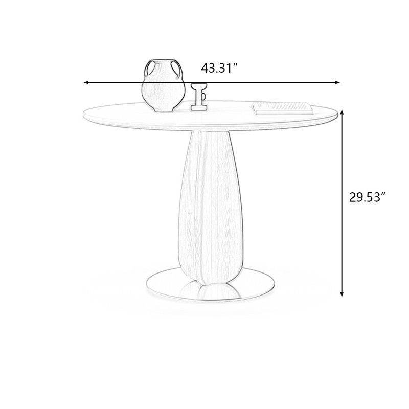 Table de salle à manger blanche, H 29,53 po x L 43,31 po x l 43,31 po