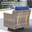 Ensemble de 2 chaises de patio pivotantes d'extérieur, chaises en osier pivotantes-741620525