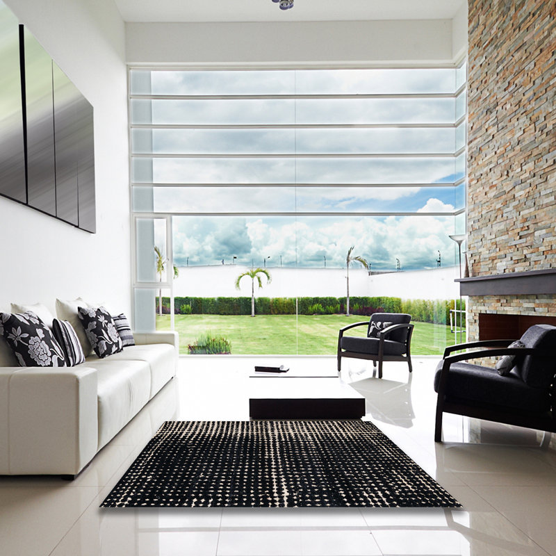 Tapis abstrait moderne 4391, Carré 6 pi