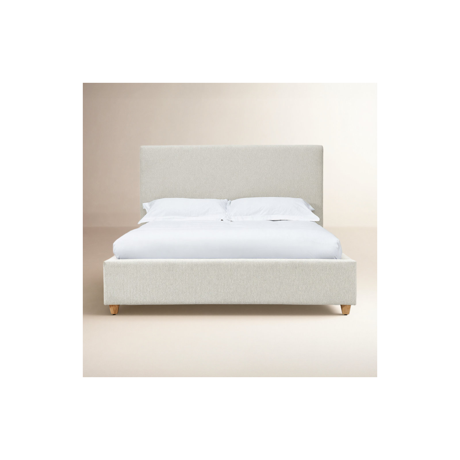 Corrinne Upholstered Bed, Ivory Boucle, Queen