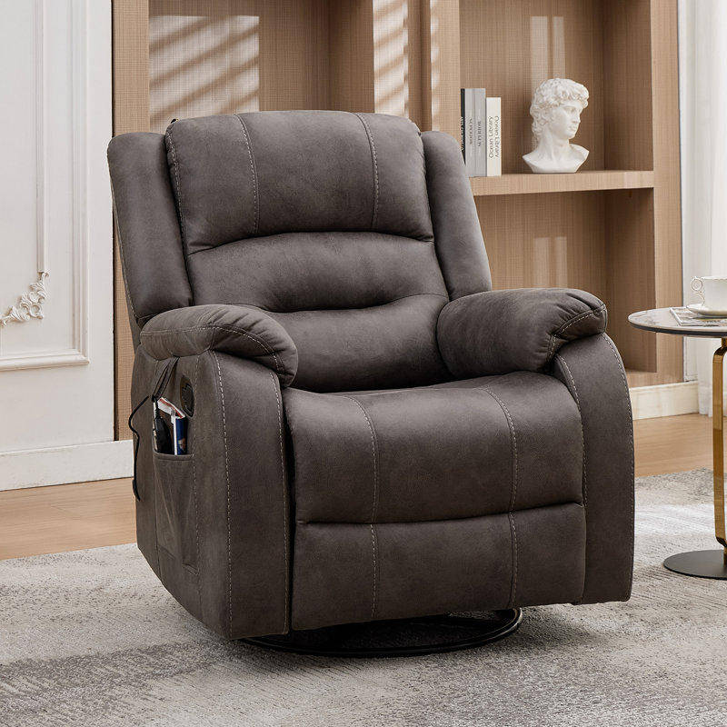 Fauteuil inclinable avec massage et chauffage Michalski, Gris