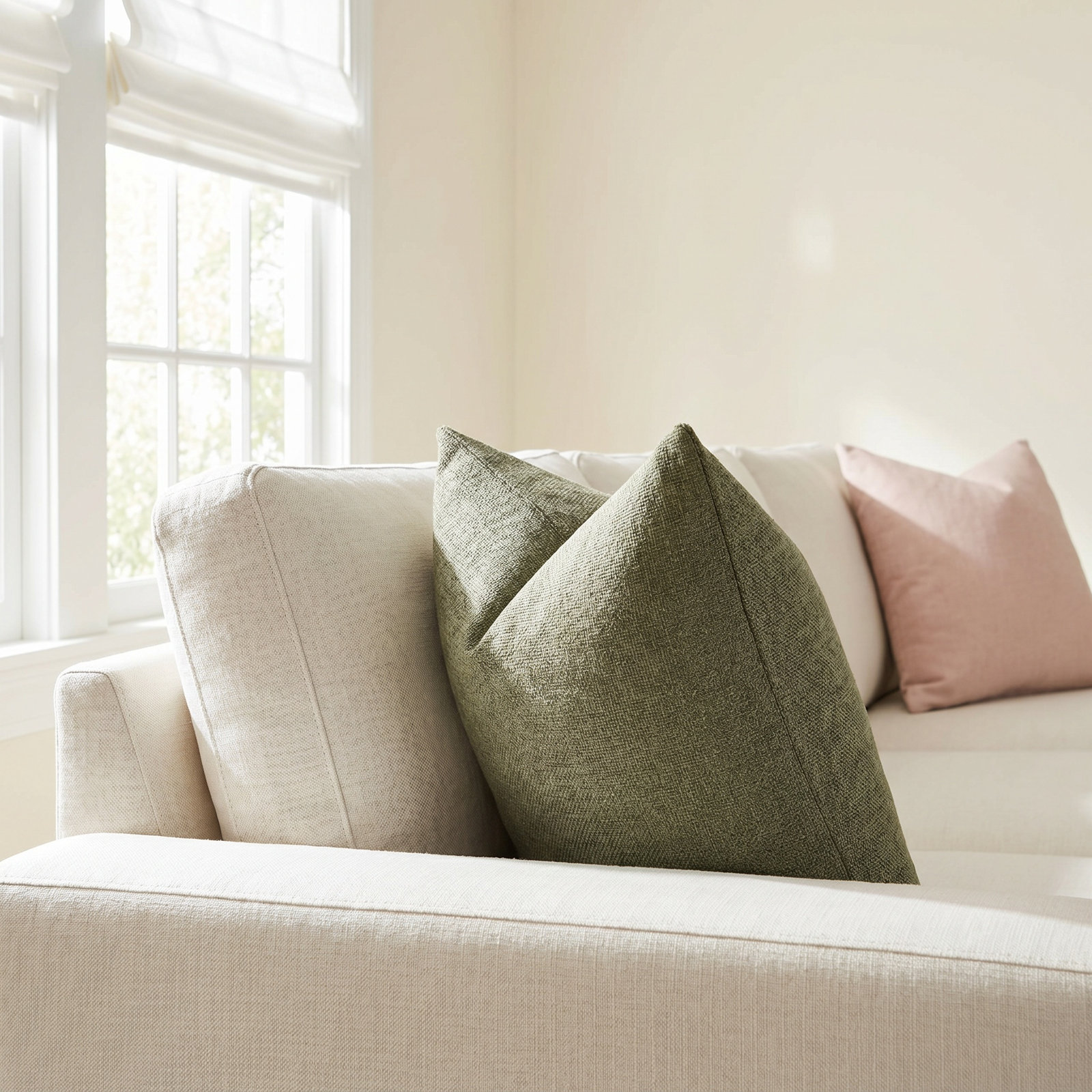 Throw Pillow, Green, Polyester, Square 20"