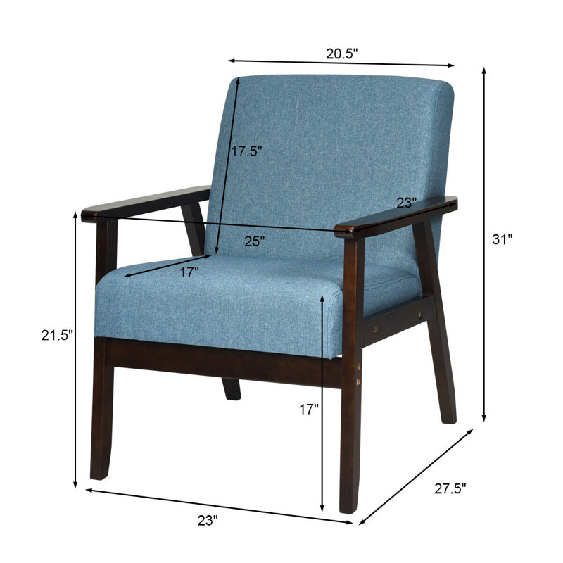 Fauteuil Tinisha, Lin bleu