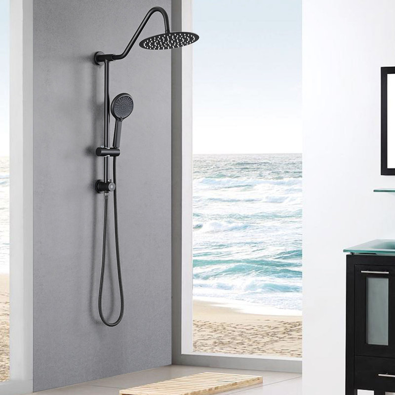 Pomme de douche avec système de douche à main avec pomme de douche à pluie 10 po