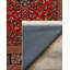 Tapis rouge / brun en chenille de coton à imprimé oriental Guria-551809019