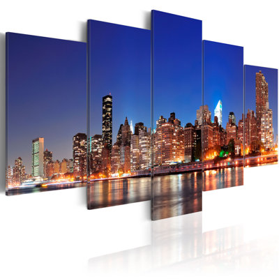 New York in Close Up 5 Piece Wall Art Set on Canvas