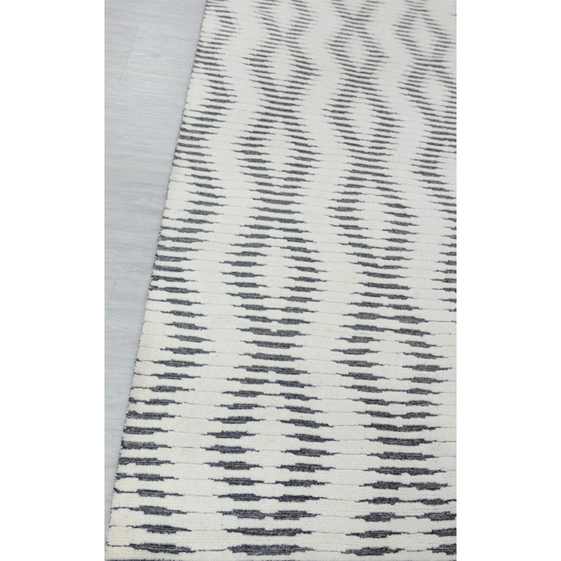 Clearance Hand Knotted Wool Geometric Area Rug
