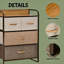 Commode de rangement autoportante, tour de rangement à 3 niveaux, unité de rangement chic