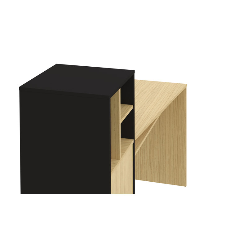 Sheliyah Computer Desk, Faux Oak/Black