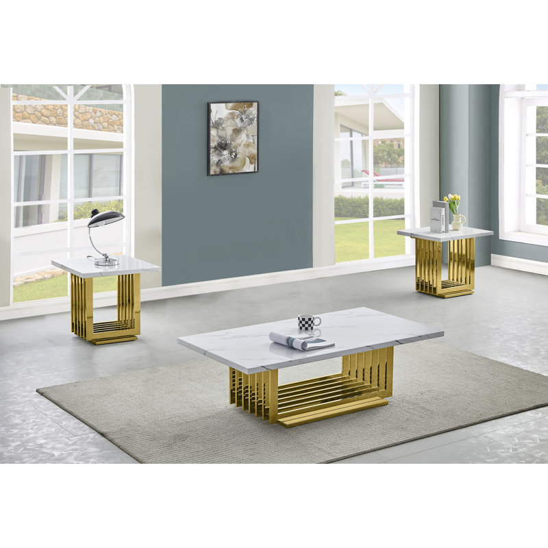 3 pièces Ensemble de tables basses