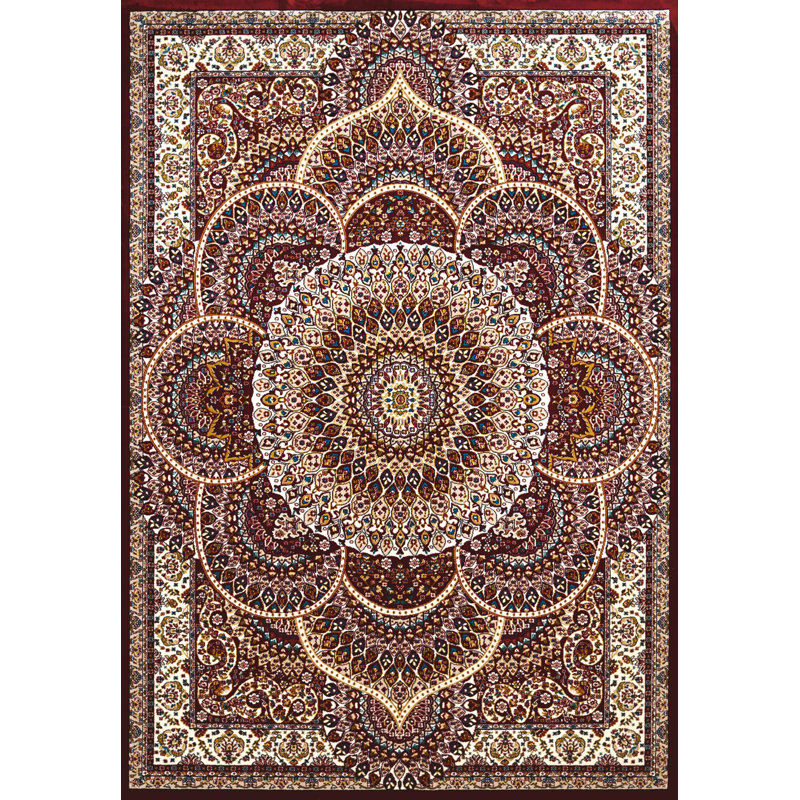 Tapis bleu rouge/beige Ravenstein, 5 pi 3 po x 7 pi 2 po