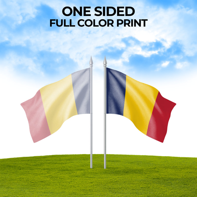 Drapeau extérieur du Tchad (1 x 1,5 pi) par - Polyester durable, résistant à la décoloration, œillets doubles, laiton - Drapeau d'Afrique centrale imprimé en HD - fabriqué aux États-Unis