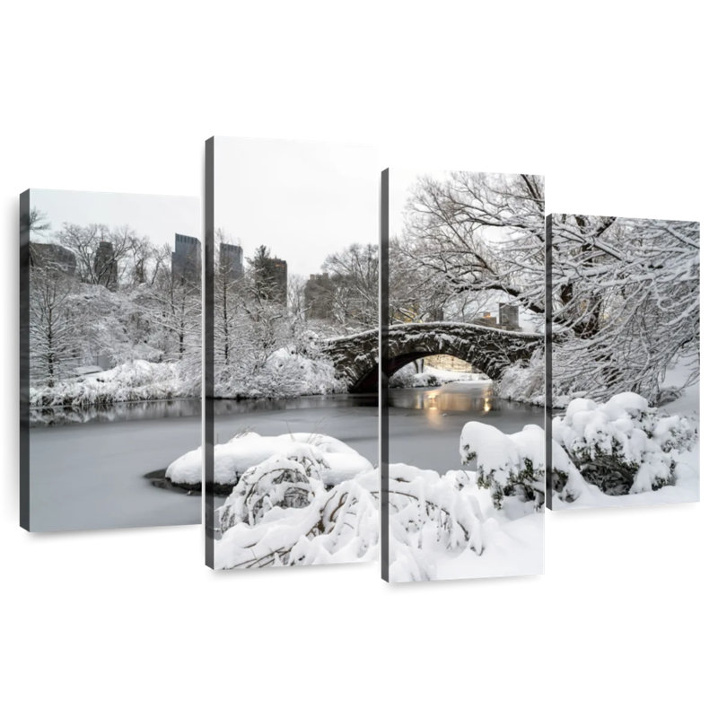 Marchelle, New York, Central Park, hiver, H 48 po x l 75 po