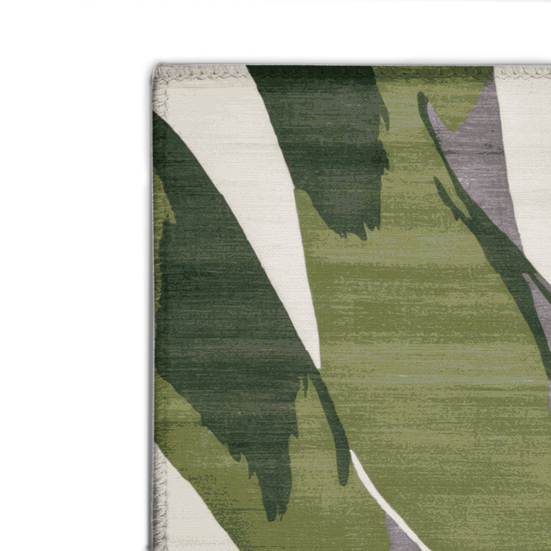 Watercolor Brown Indoor and Outdoor Area Rug, Rectangle 9' x 12'
