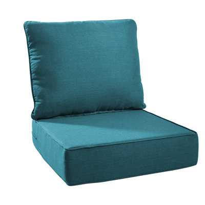 Wickes 24 In. X 24 In. Outdoor Deep Seating Lounge Chair Cushion 6" Thick Water-Resistant Seat/Back Cushion