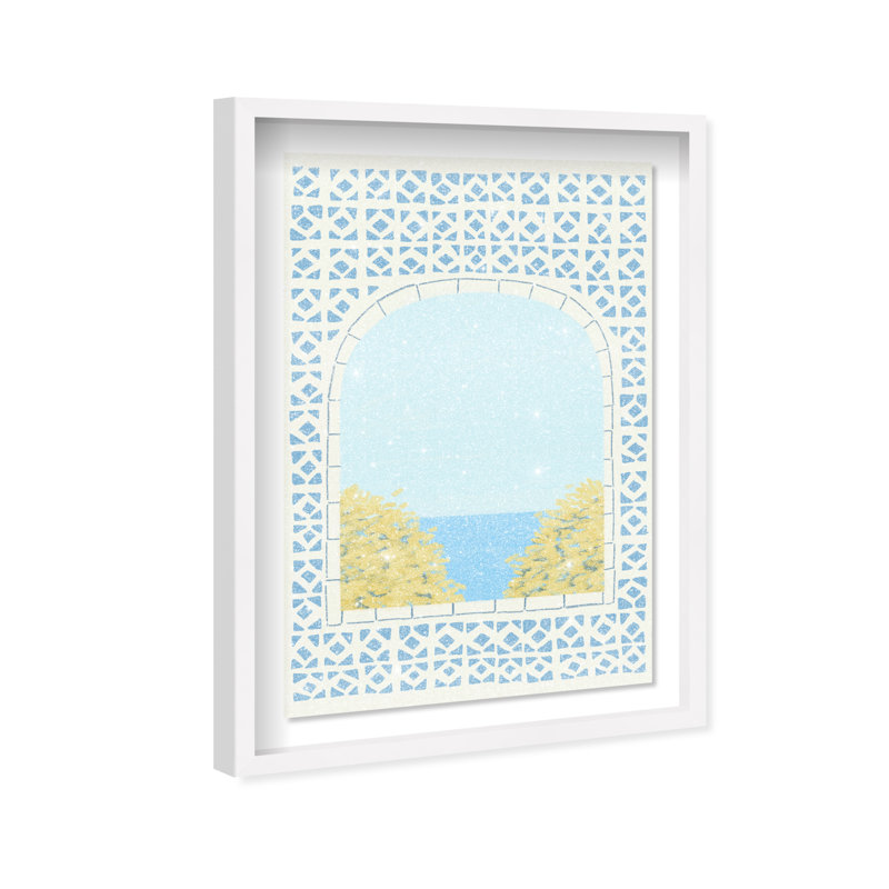 Mediterranean Window II Shadowbox Architecture Print by Oliver Gal, Black Frame, 10 x 15, 16.5"H x 11.5"W, White Shadowbox