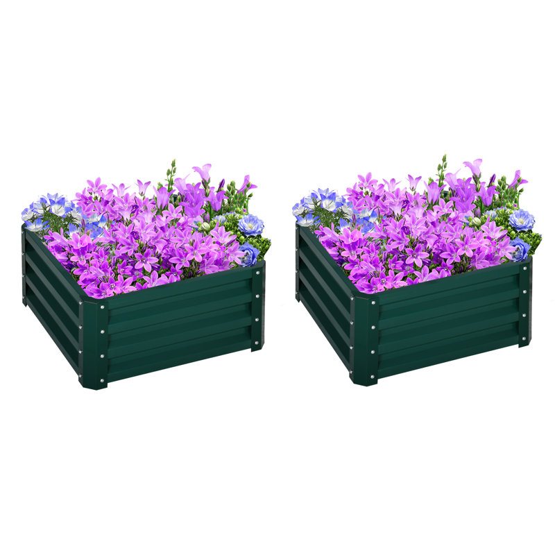 Brinn Metal Planter Box, Green