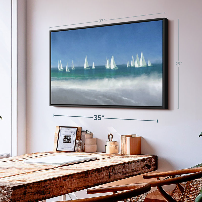 " Harbor Sailing ", 25" H x 37" W