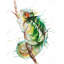 Aquarelle caméléon - Toile d'animaux exotiques pour la décoration intérieure