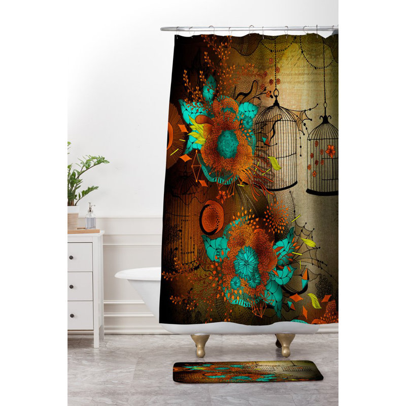 Tapis de bain en dentelle rouille