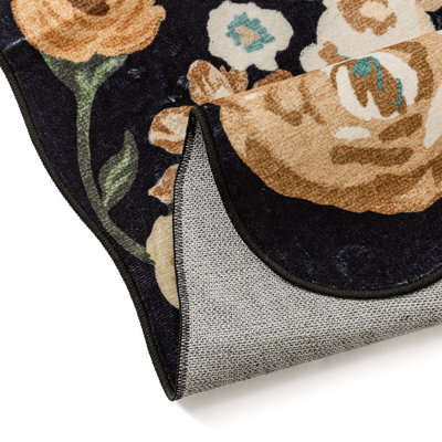 Tapis noir Lorena
