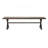 Outdoor Aluminum Dining Bench With Steel Frame, Brown / Black-1179032198