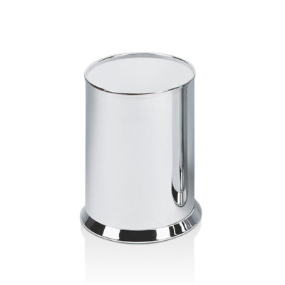 Poubelle de salle de bain poubelle 5 L Bin - autoportante - acier inoxydable 7 po / chrome poli