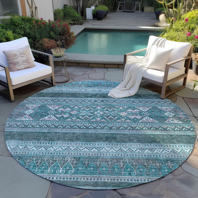 Tapis intérieur / extérieur Naheda, Rond 8 pi