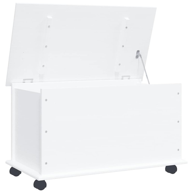 Coffre de rangement coffre de rangement en bois de pin massif blanc 70L
