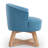 Classic Linen Fabric Swivel Lounge Chair | 360° Freely Rotating with Cross-Shaped Solid Wood Base & Legs | Comfortable Accent Chair for Living Room, Bedroom, Office & Dresser-249892981-249892980