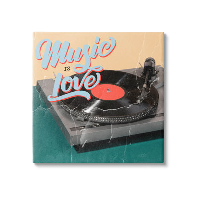Art mural sur toile Vintage Music Is Love par Kim Allen