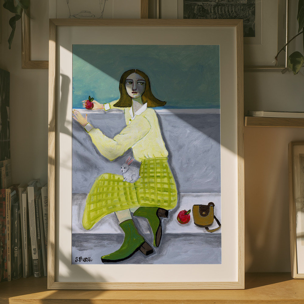 Lark Manor Lady and the Rabbit with apple | Wayfair.co.uk