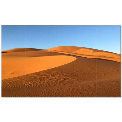 Murale décorative en céramique satinée 4,25 po x 4,25 po Desert Photo