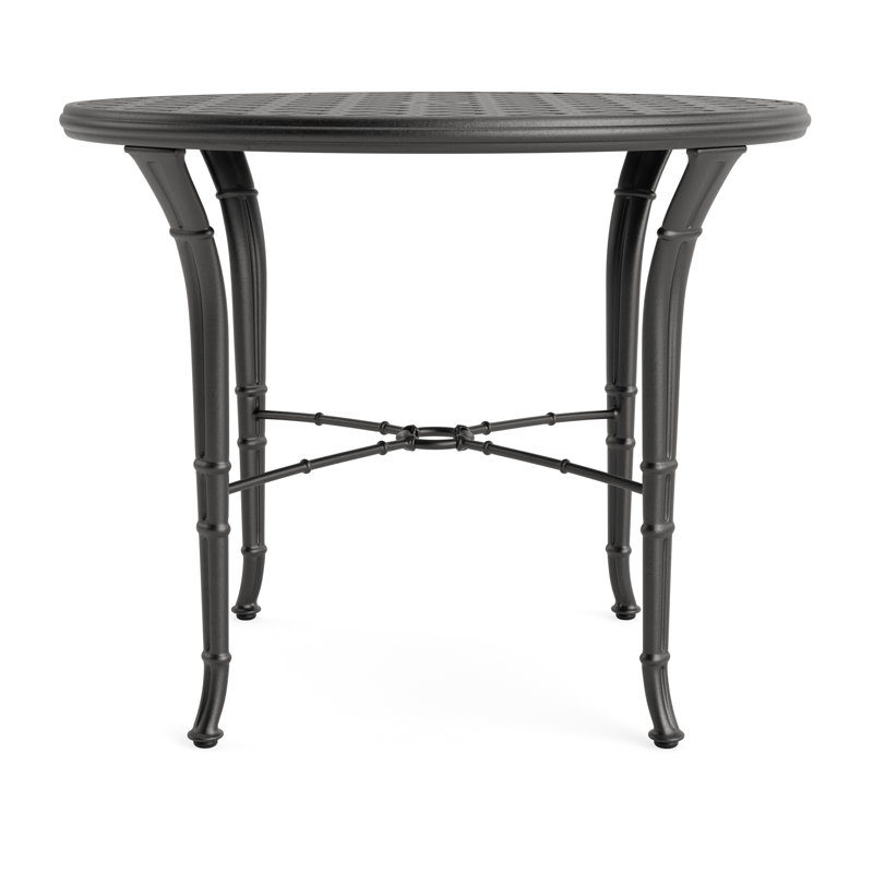Calcutta Outdoor Round Bistro Table, Textured Pewter