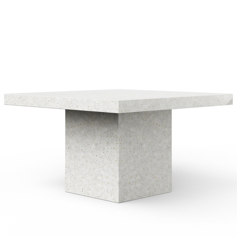 Kareen Bar & Counter Height Pedestal Dining Table, Counter Table (36.25" Height), Ivory Terrazzo