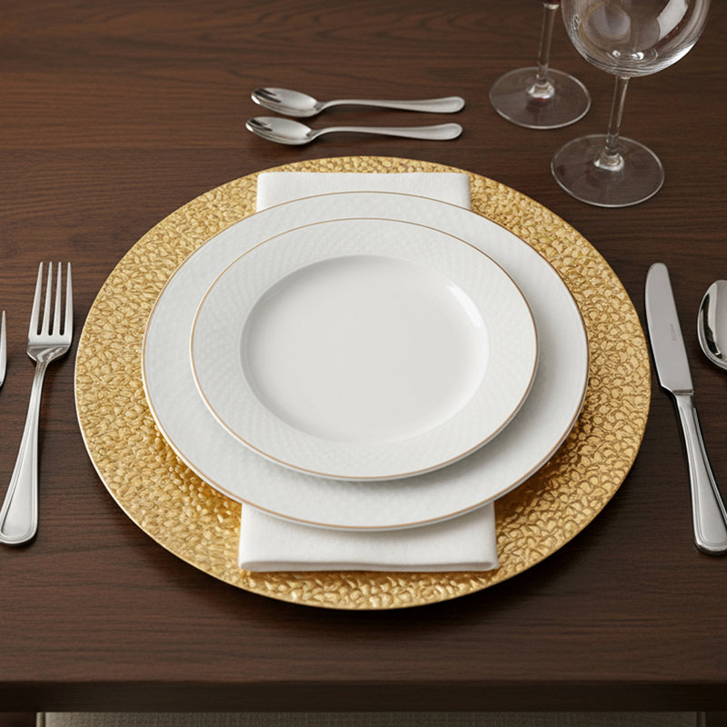 Ensemble de 4 assiettes plates Elara