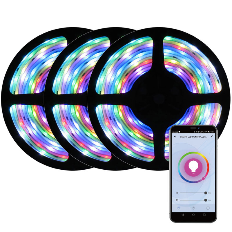 Bande lumineuse pour dessous de meuble à 150 lumières DEL 196,8 po WBM SMART