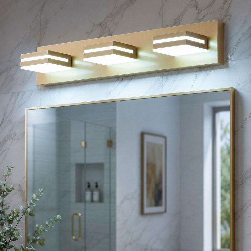 Betio 3-Light Dimmable Iron Wall Light, Gold