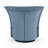 Fully Assembled Sky Blue 3D Textured Swivel Chair with Decorative Side Accents