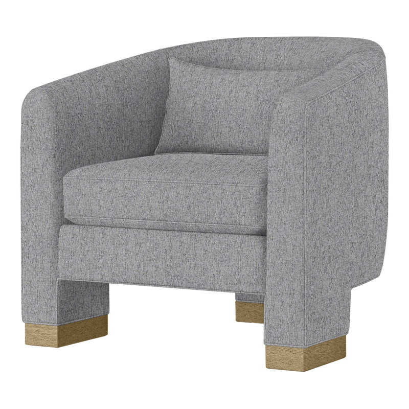 TAU Upholstery Barrel Chair, Dune, Milsap Spray (Performance fabric) 1356-93