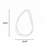 Modern Irregular Teardrop Wooden Wall Mirror