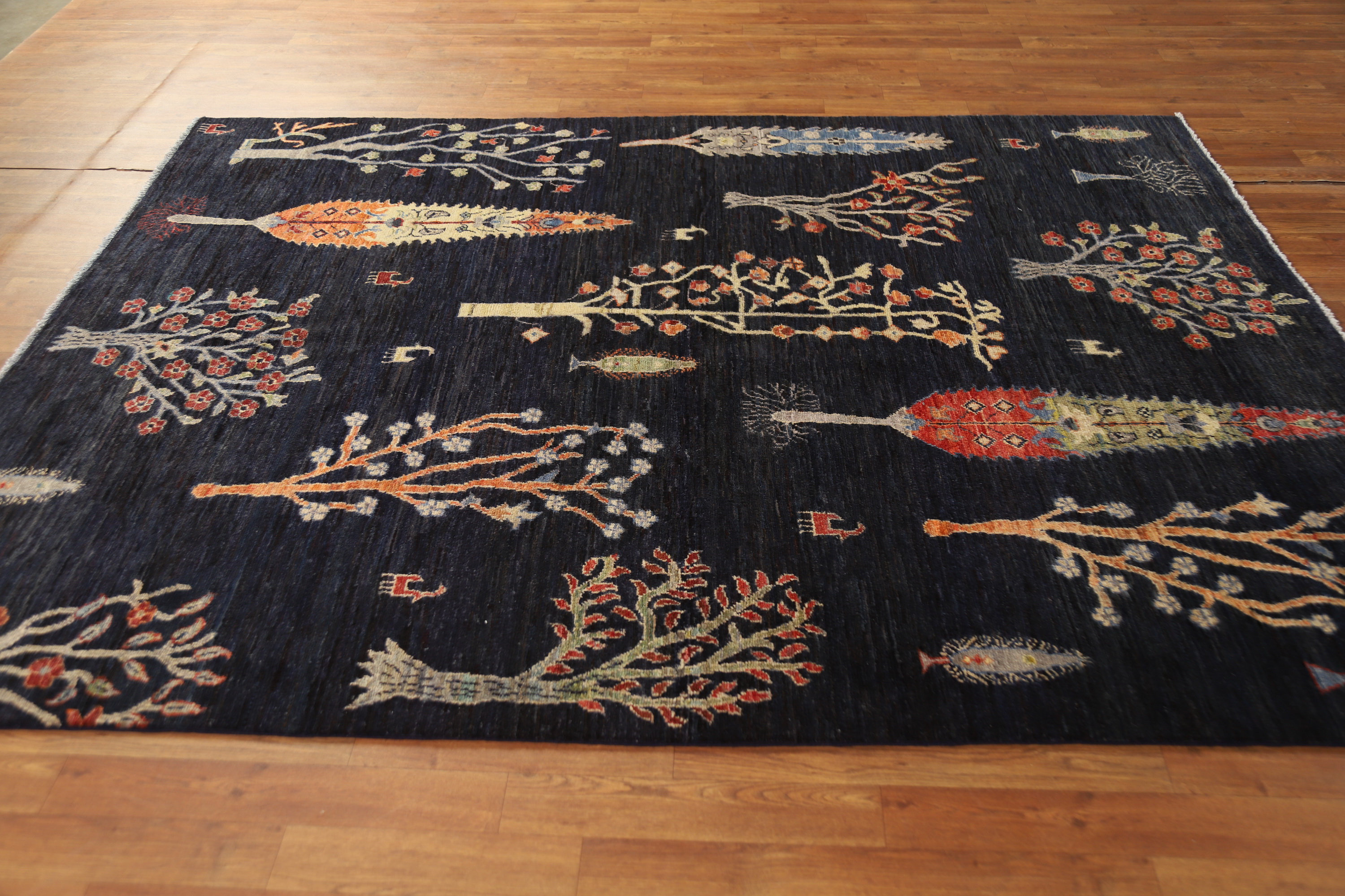 Bungalow Rose Navy Blue Ziegler Oriental Area Rug 6x8 Wayfair